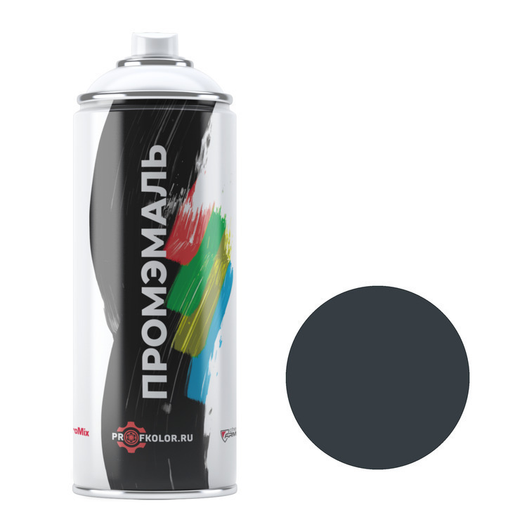 

Аэрозольная краска Profkolor RAL - RAL 7026, Granitgrau, черный, полуматовая, 650 мл., A-RAL-Grey