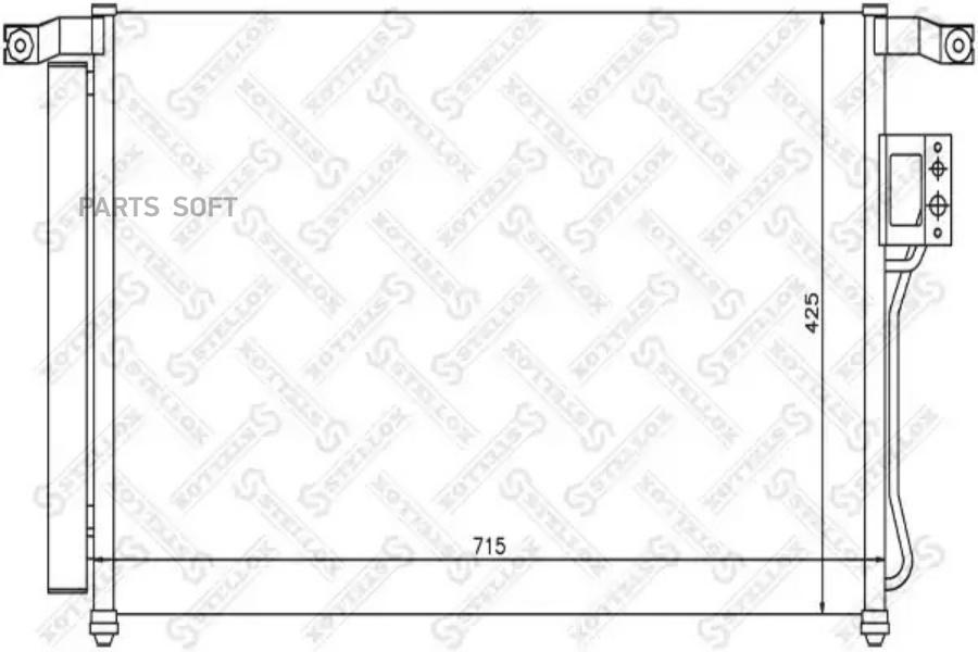 

10-45203-Sx Радиатор Конд Hyundai Santa Fe 2.2 Crdi/2.7 06> Stellox арт. 1045203SX