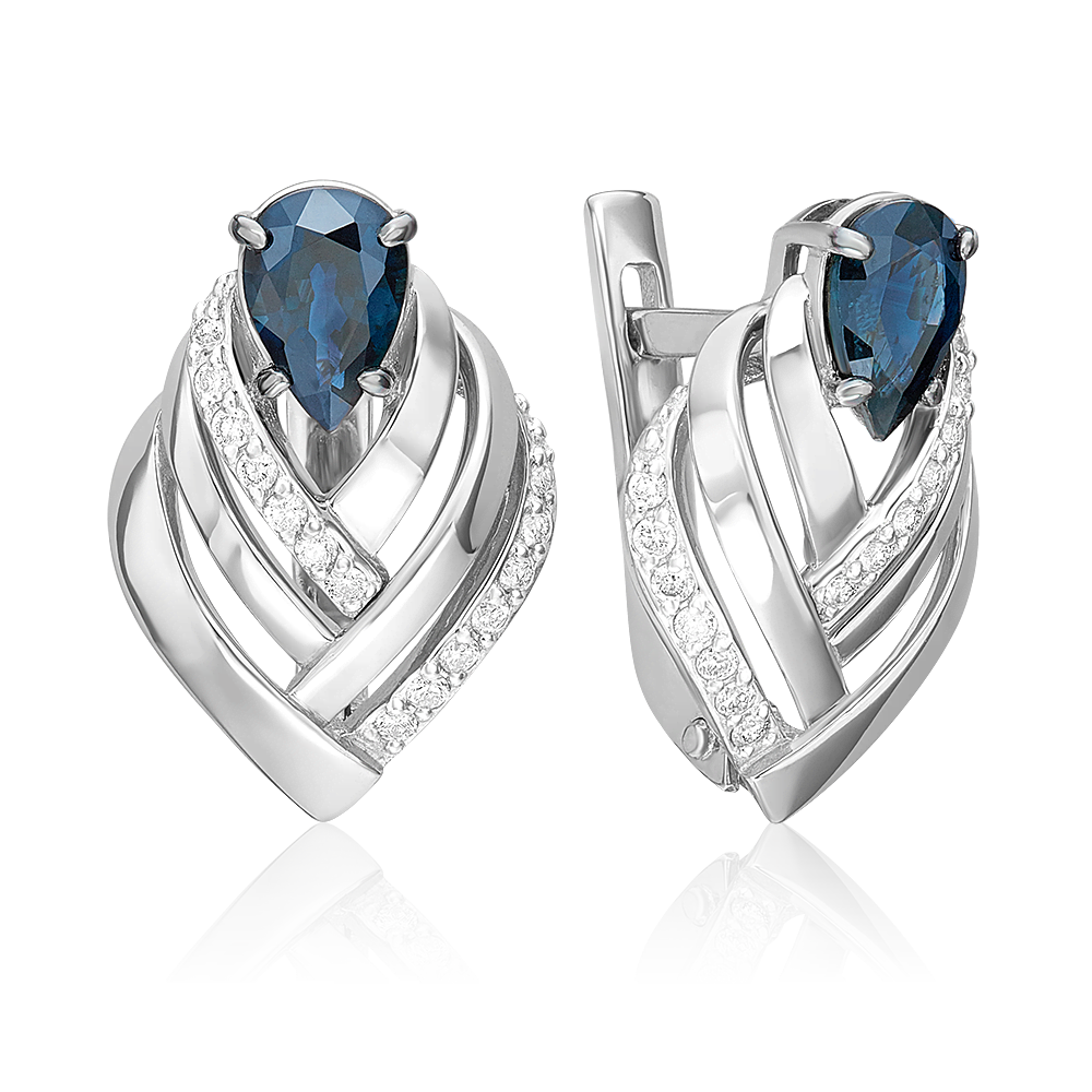 

Серьги из золота PLATINA jewelry 02-5236-00-105-1120, сапфир/бриллиант, 02-5236-00-105-1120