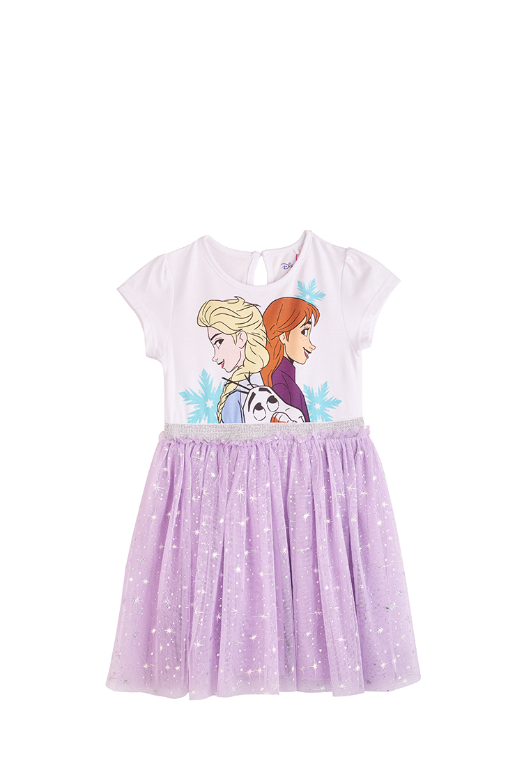 фото Платье детское disney frozen ss22fr0601445 цв. белый, фиолетовый р. 122