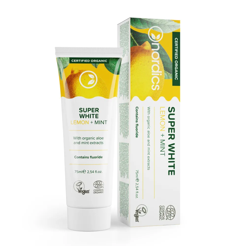 Паста зубная Nordics Super White Lemon Mint 75 мл