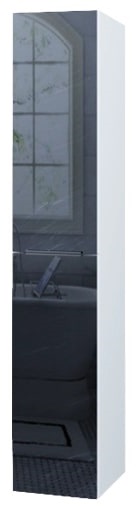 

Шкаф-пенал Marka One Glass Idalgo 30П Black stone R