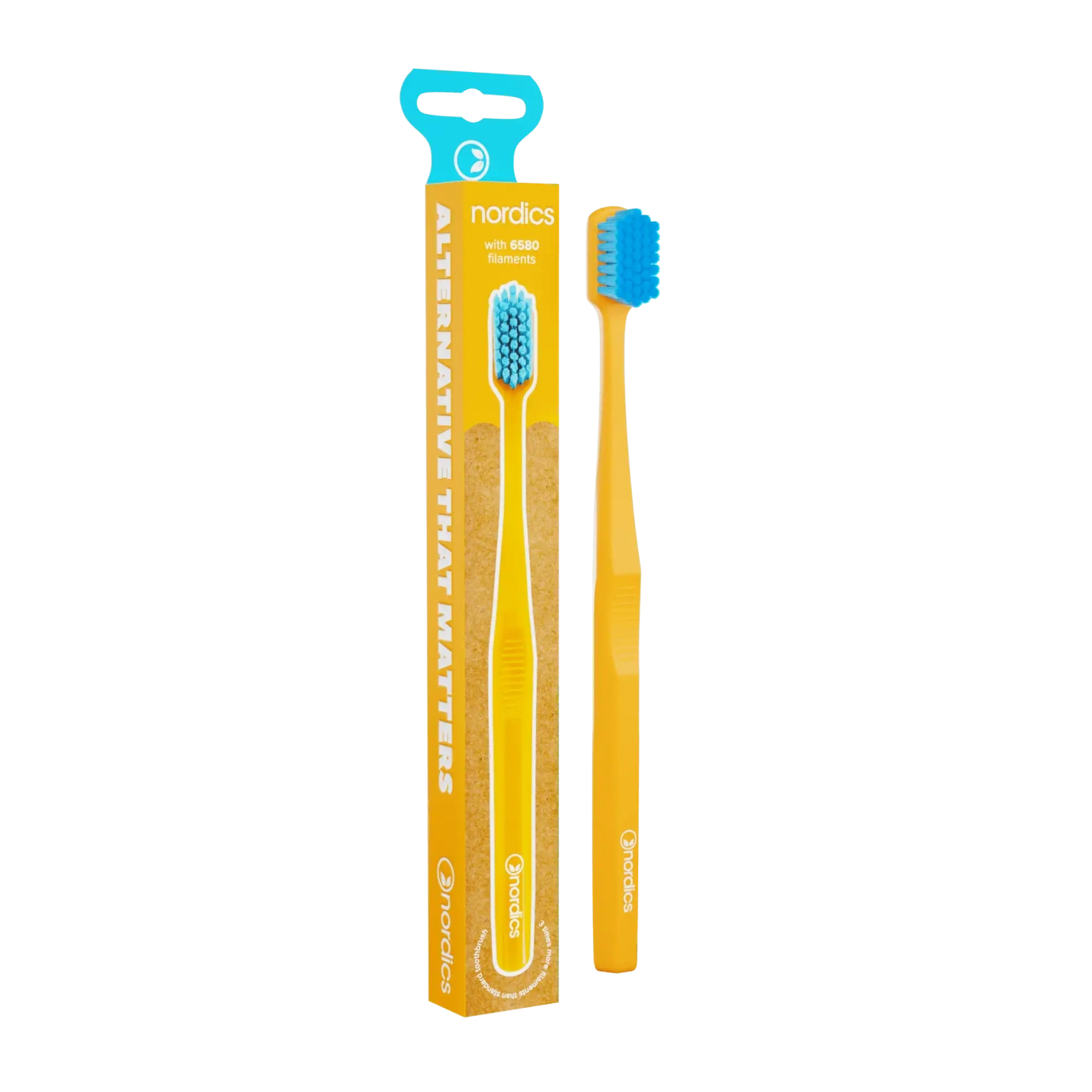 Щётка зубная Nordics Premium Toothbrush жёлтая