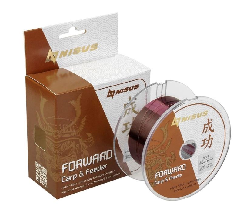 

Леска Nisus Forward Carp&Feeder brown, 0,496mm-300m, Nylon, (N-FCF-0496-300), Коричневый