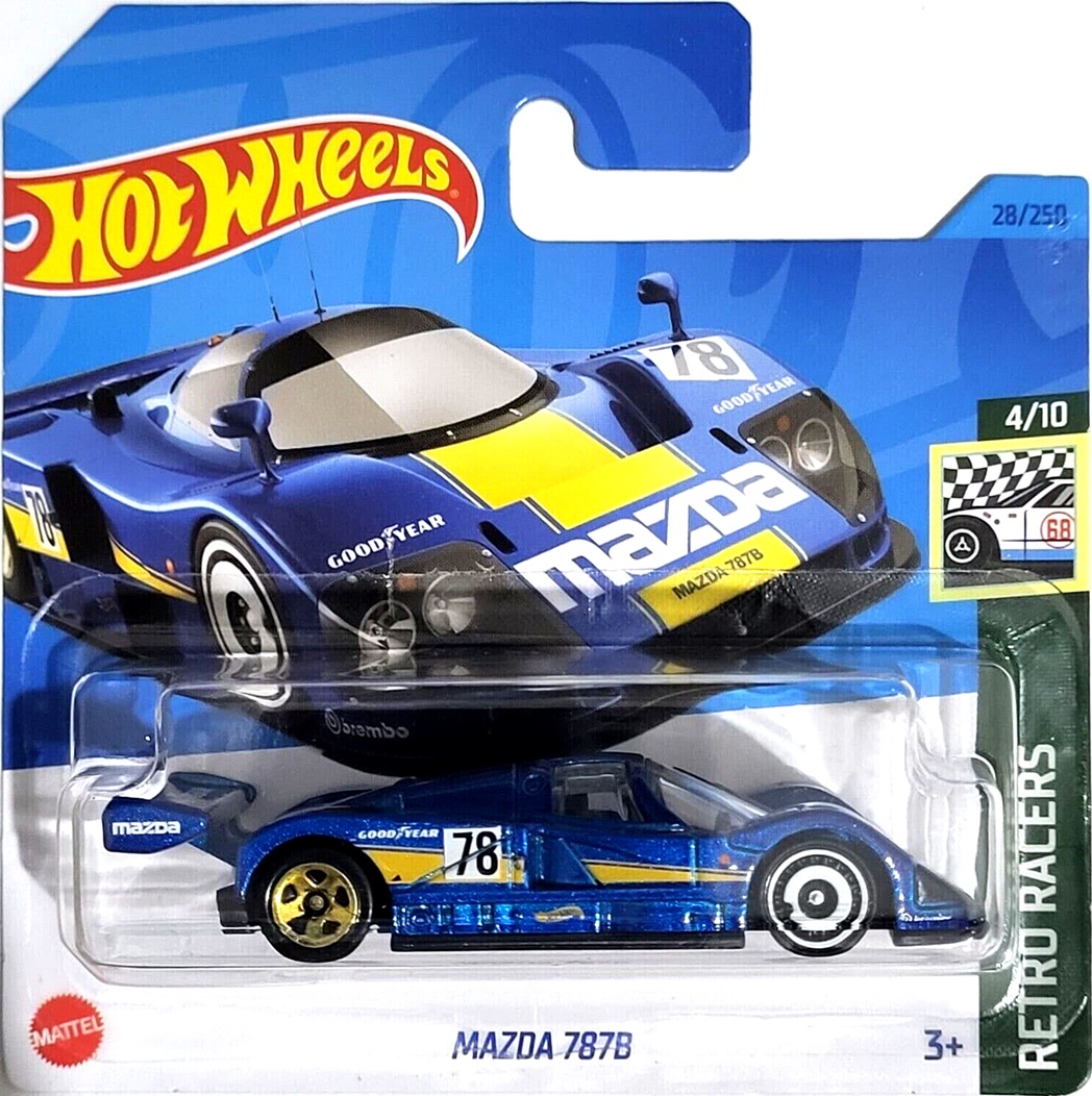 Машинка Mattel Hot Wheels Mazda 787B, HKH01 5785 028 из 250 машинка hot wheels retro racers porsche 911 carrera rs 2 7 hkj82 n521