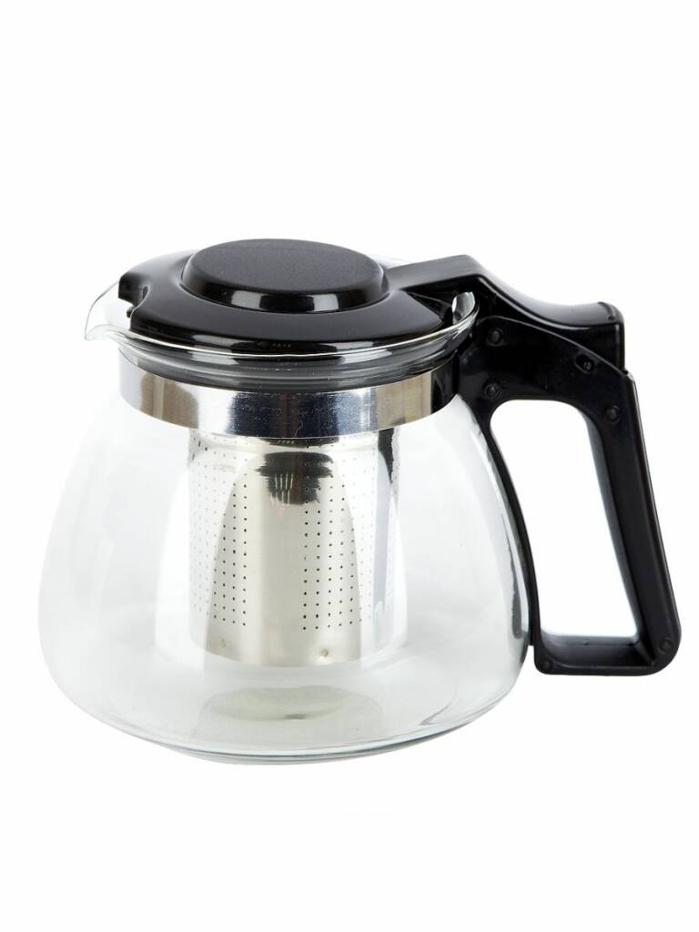 

Заварочный чайник Nouvelle Home с фильтром стекло черный 1,25 л