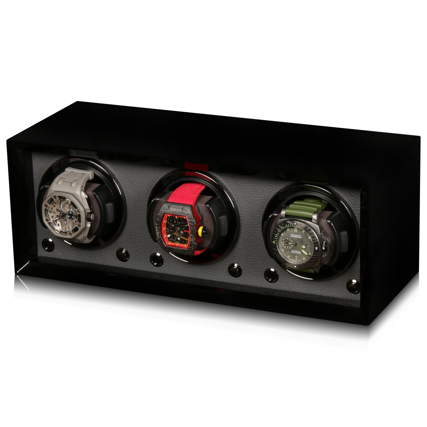 

Шкатулка для подзавода 3-х часов Paul Design (виндер для завода часов, тайммувер), Черный, Paul Design PETITE 3B