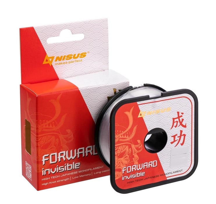 Леска Nisus Forward Invisible 0,128mm-100m, Nylon, (N-FI-0128-100)