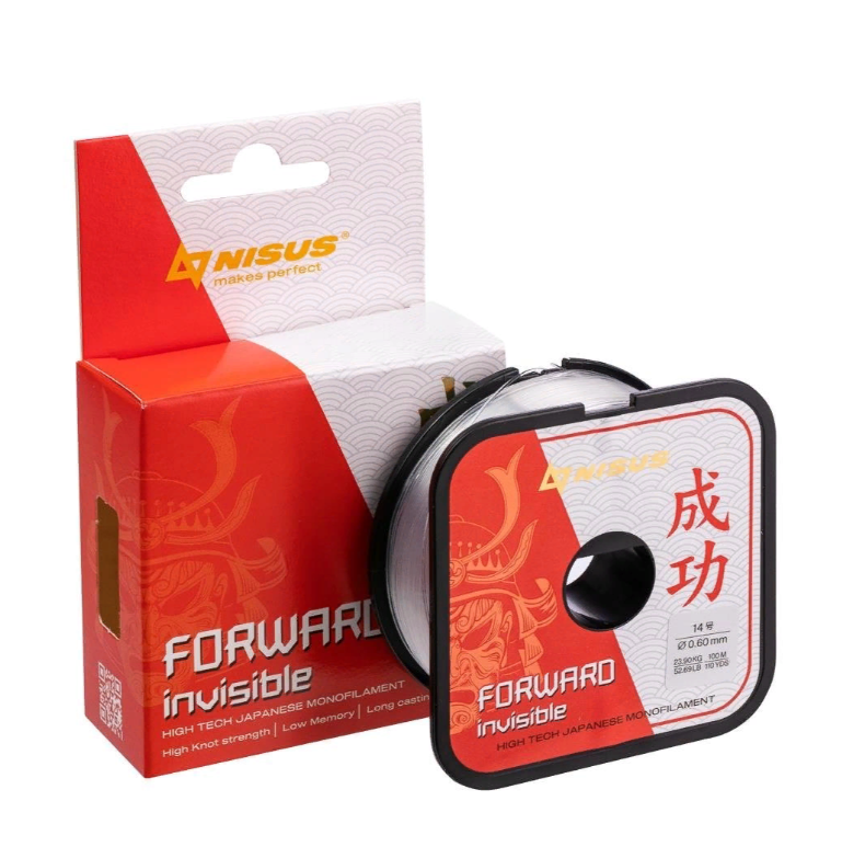 

Леска Nisus Forward Invisible 0,370mm-100m, Nylon, (N-FI-0370-100), Прозрачный