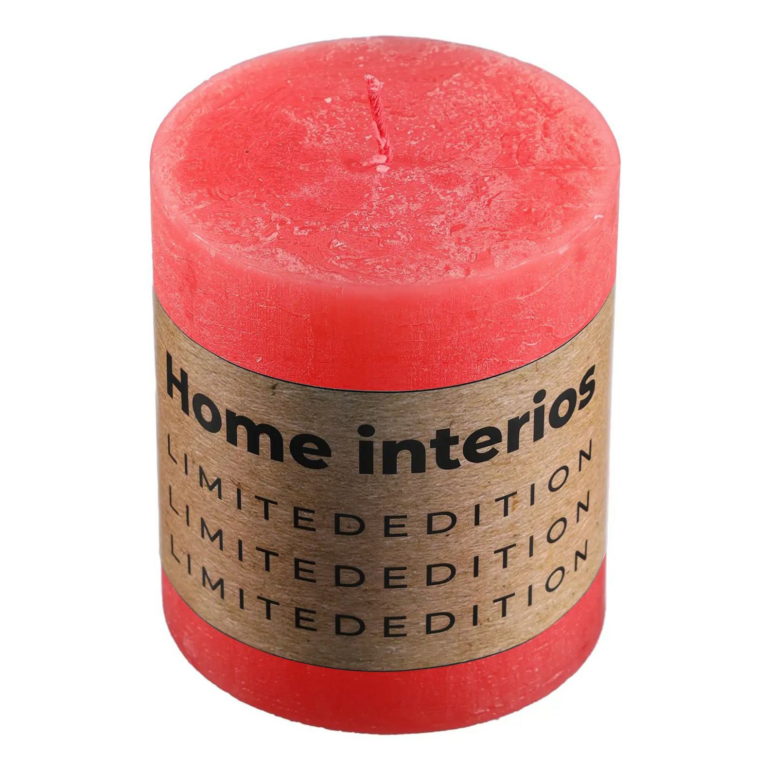 Свеча декоративная Home Interiors 7x8 см нежно-красная