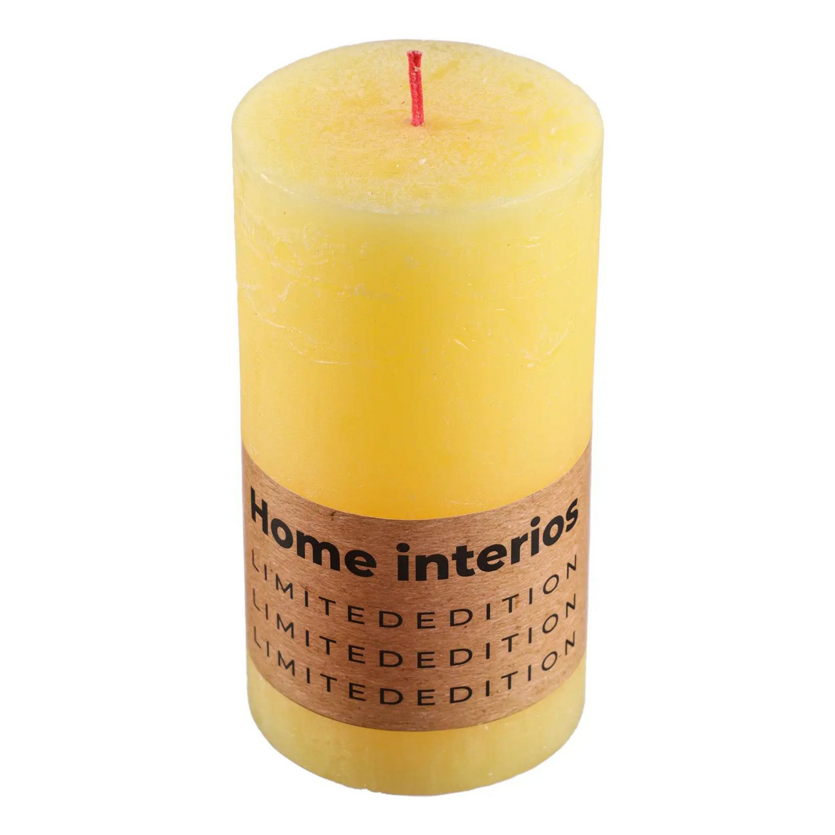 Свеча декоративная Home Interiors 7x13 см медово-желтая