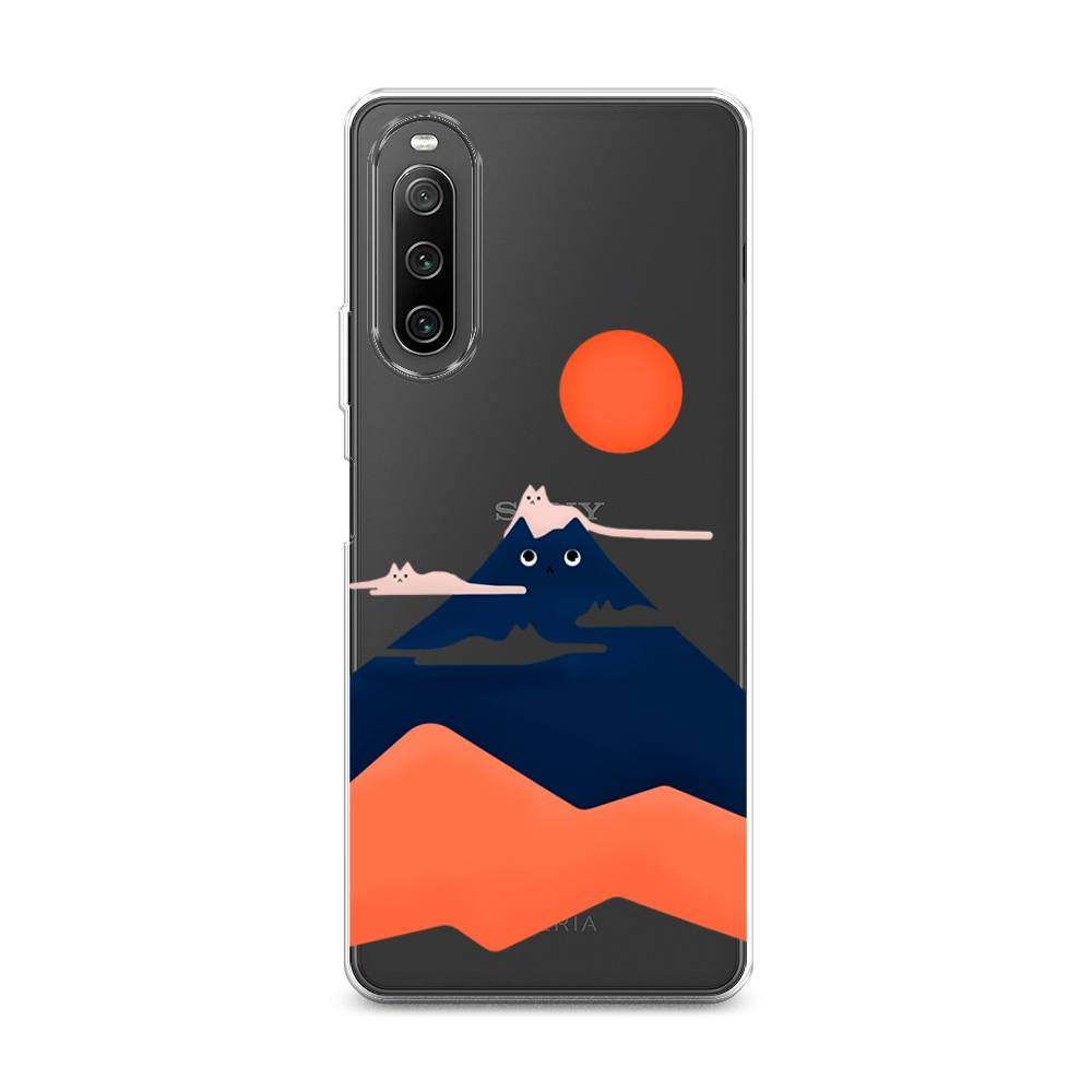 

Чехол на Sony Xperia 10 IV "Кот-гора", Черный;оранжевый, 55250-4