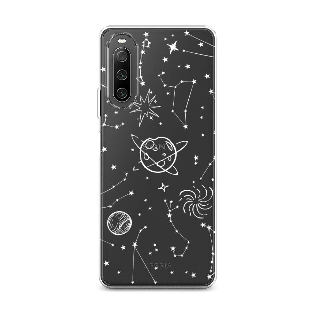 

Чехол на Sony Xperia 10 IV "Планеты в космосе", Белый, 55250-2
