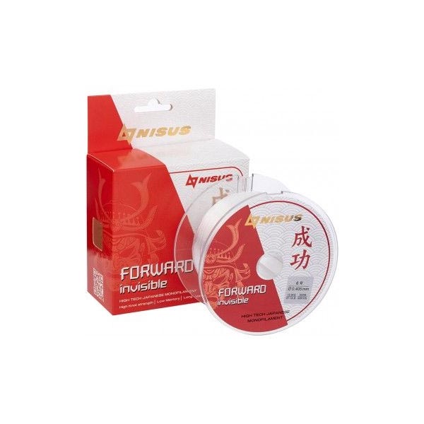 

Леска Nisus Forward Invisible 0,405mm-300m, Nylon, Transparent, (N-FI-0405-300), Прозрачный