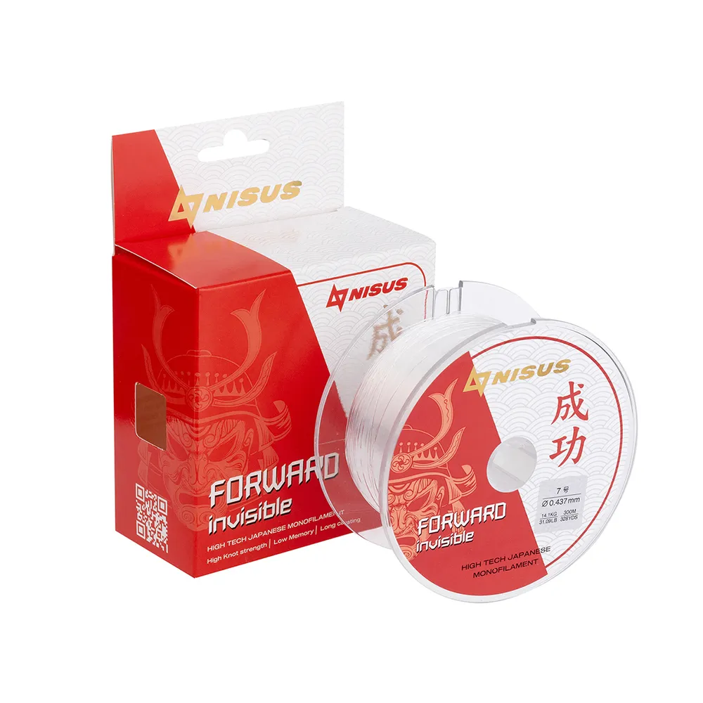 

Леска Nisus Forward Invisible 0,437mm-300m, Nylon, Transparent, (N-FI-0437-300), Прозрачный