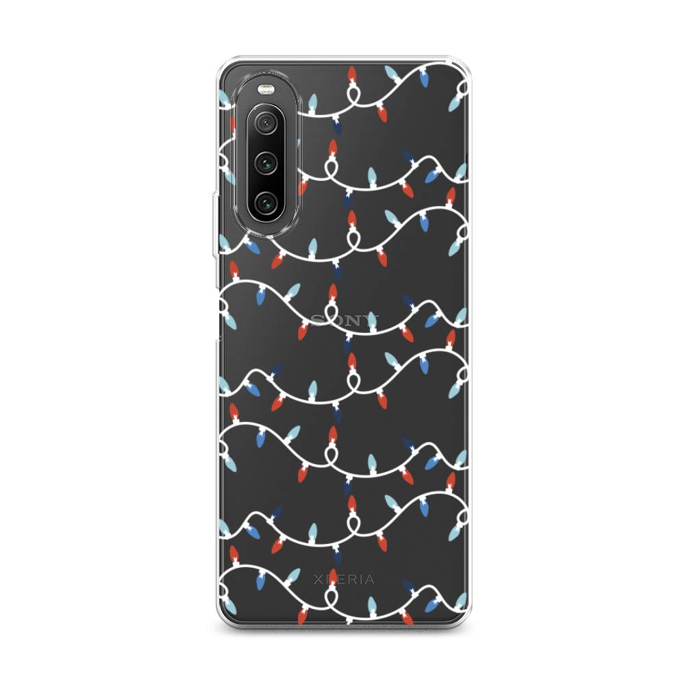 

Чехол на Sony Xperia 10 IV "Разноцветная гирлянда", Белый;красный;синий, 55250-5