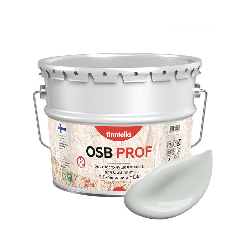 

Краска OSB Prof, DELFIINI светло-серый, 9л, OSB PROF специализированная для ОСБ плит. Высокоадгезионная. Самогрунтующая.