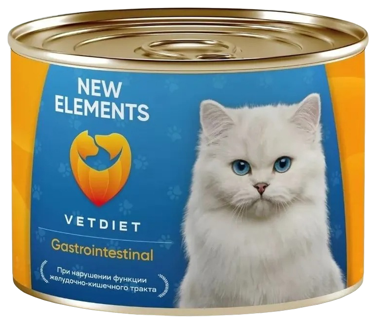 Влажный корм для кошек New Elements VETDIET Gastrointestinal с морской рыбой и рисом 240 г