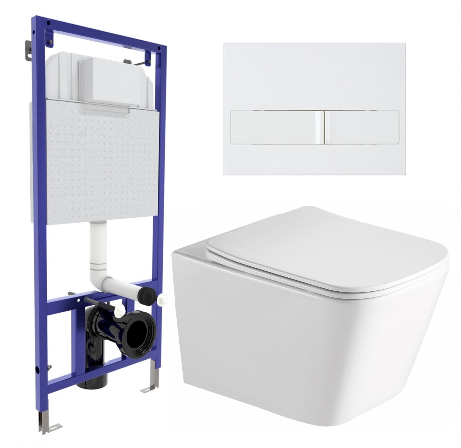

Комплект: инсталляция Berges Wasserhaus + унитаз SantiLine SL-5007 + кнопка белая, 524510