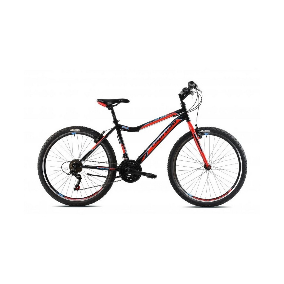 Велосипед CAPRIOLO MTB DIAVOLO DX 600 26'' (3 X 6), STEEL 17'' (чёрный - красный)