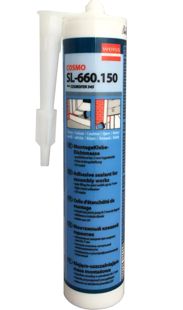 Клей-герметик Cosmofen белый 305 г диффузионный клей герметик для жесткого пвх cosmofen