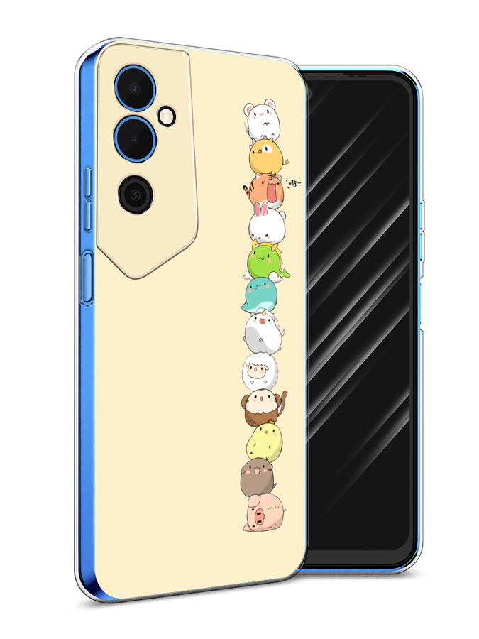

Чехол Awog на Tecno Pova Neo 2 / Техно Пова Нео 2 "Питомцы Чиби", Желтый