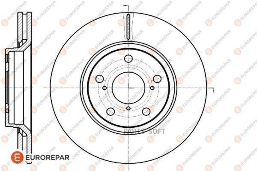 

EUROREPAR 1622812580 Диск тормозной TOYOTA AURIS (E15) 2.0 D-4D 06 1шт