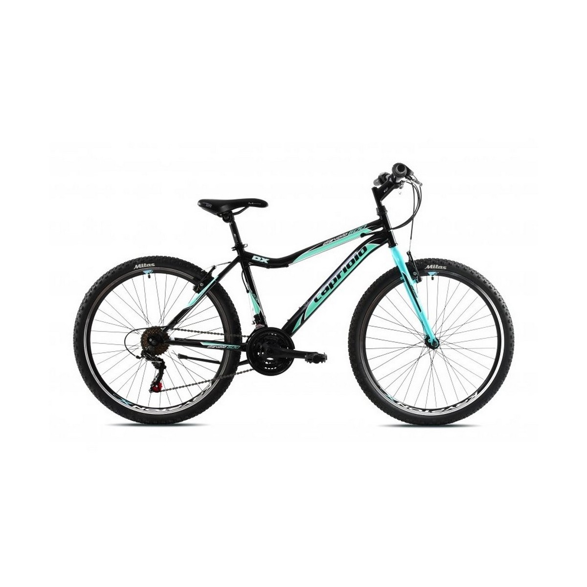 Велосипед CAPRIOLO MTB DIAVOLO DX 600 26'' (3 X 6), STEEL 17'' (чёрный - бирюзовый)