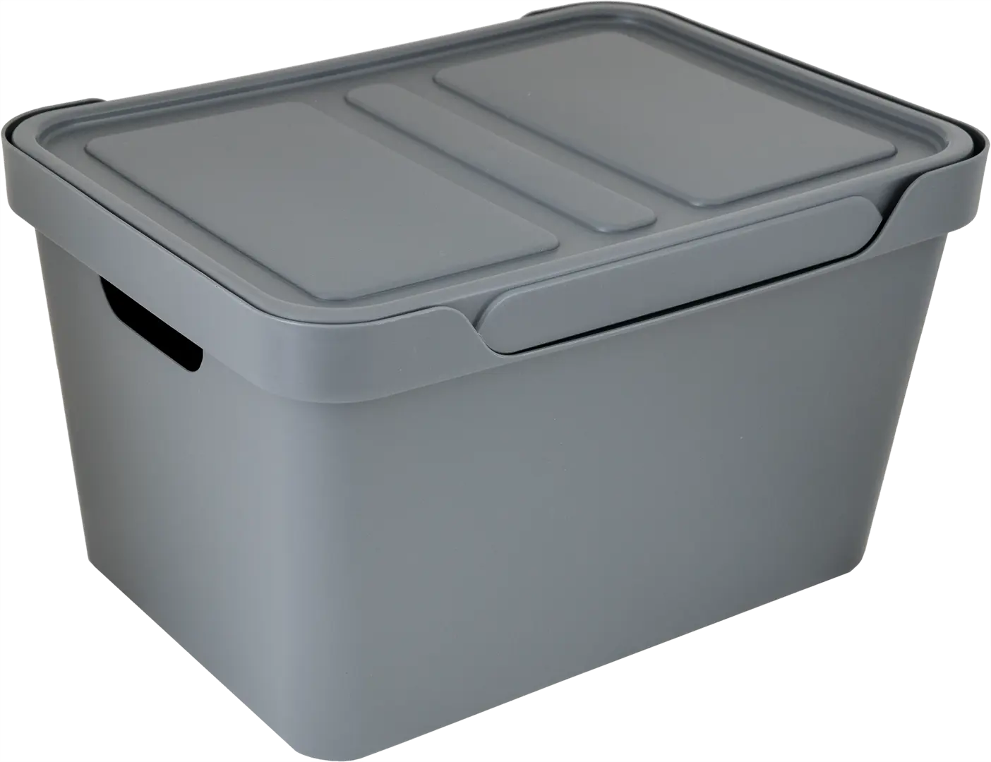 

Ящик с крышкой Luxe 38x27.6x22 см 18 л полипропилен цвет серый
