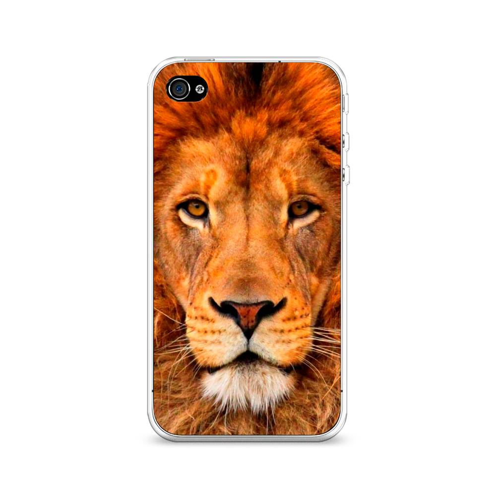

Чехол на Apple iPhone 4/4S "Благородный лев", Оранжевый, 10150-1