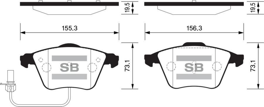

Тормозные колодки Sangsin brake передние дисковые SP2112F