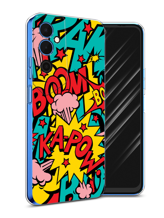 

Чехол Awog на Tecno Pova Neo 2 / Техно Пова Нео 2 "Постер pop art", Голубой;желтый;красный