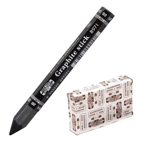 

Карандаши чернографитные KOH-I-NOOR "Graphite stick" 2B, арт. 181075 - (6 шт.)