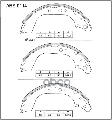 

Тормозные колодки ALLIED NIPPON задние барабанные ABS0114