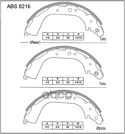 

Тормозные колодки ALLIED NIPPON задние барабанные ABS0216
