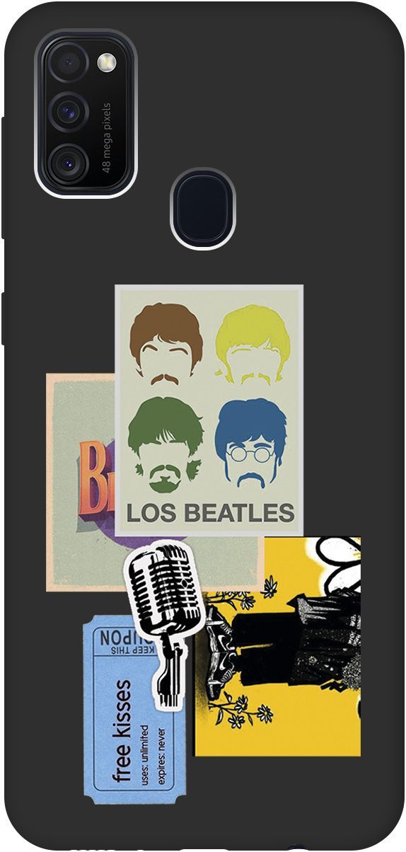 

Чехол на Samsung Galaxy M21/M30s с принтом "Beatles Stickers" черный, Черный;белый, 8431
