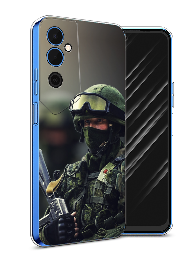 

Чехол Awog на Tecno Pova Neo 2 / Техно Пова Нео 2 "Солдат", Зеленый;серый