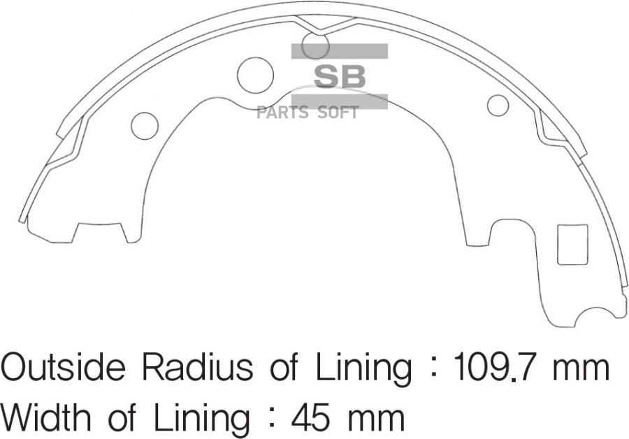 SA072-POSNS_[583054BA00] !колодки барабанные з.\ Hyundai H100 Truck/Porter 2.5D 86-03 HI-Q