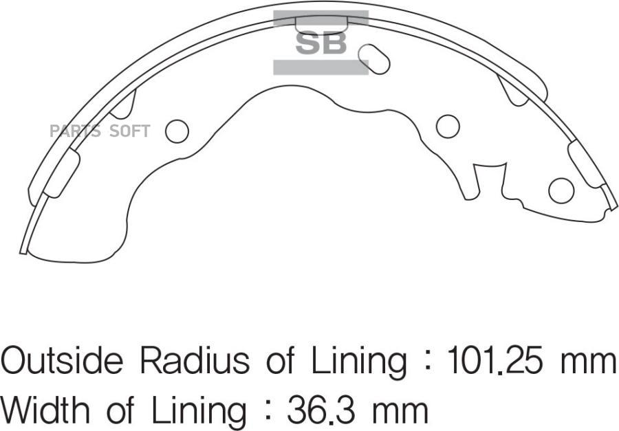 SA128SNS_[5830525A10] !колодки барабанные з.\ Hyundai Accent 1.3/1.5/1.6 02-05 HI-Q