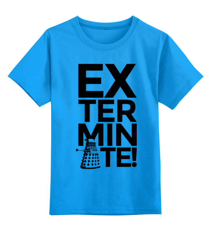 

Футболка детская Printio Exterminate! (daleks) цв. голубой р. 140, Exterminate! (daleks)