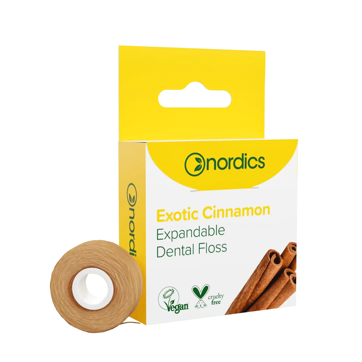 фото Нить зубная nordics exotic cinnamon expandable dental floss