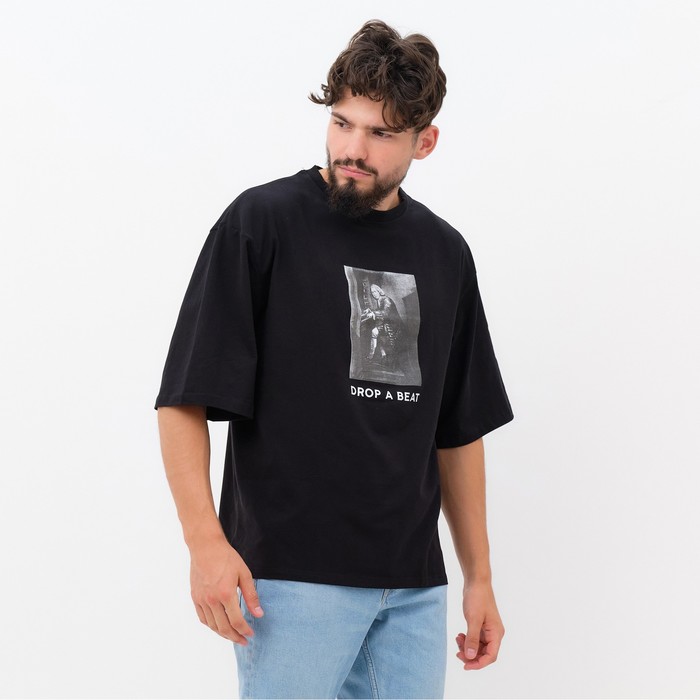 

Футболка мужская KAFTAN Drop черная 52 RU, Черный, Drop