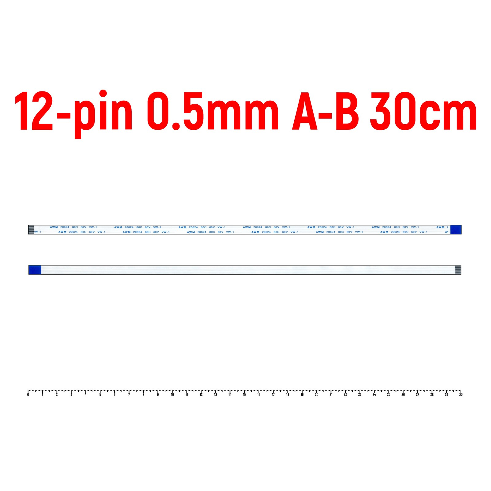 

Шлейф FFC 12-pin Шаг 0.5mm Длина 30cm