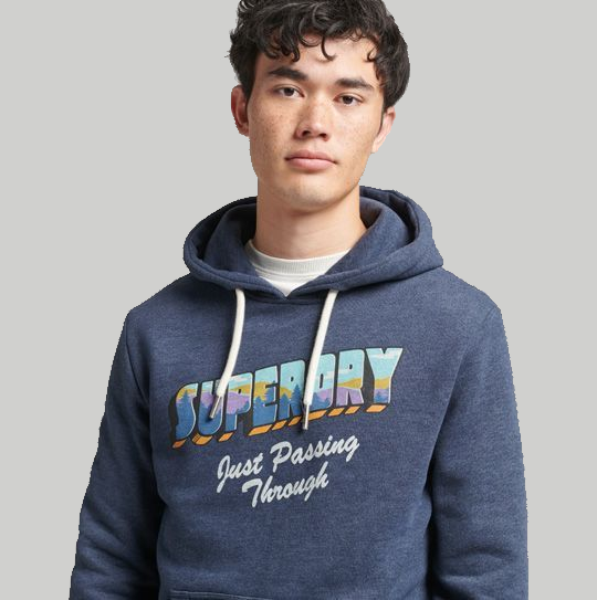 

Худи мужское Superdry M2011958A синее S, Синий, M2011958A