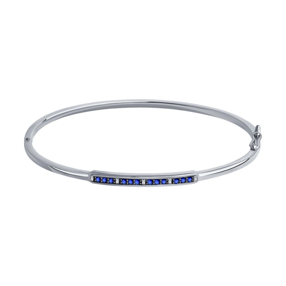 

Браслет из белого золота с бриллиантом/сапфиром р.  SOKOLOV Diamonds 2050073-3, 2050073-3