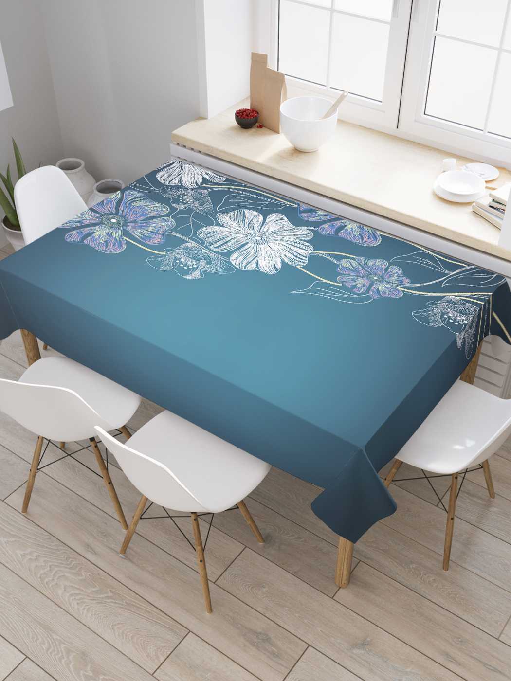 

Скатерть прямоугольная JoyArty "Цветы в монотонах" из оксфорда, 180x145 см, Оранжевый, Цветы в монотонах