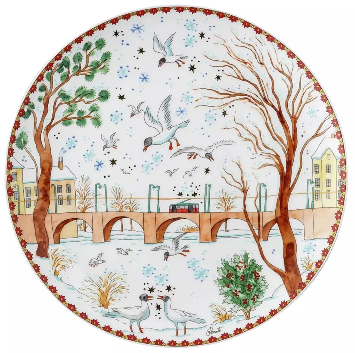 Блюдо Hutschenreuther Новогодняя серия 2022 22см