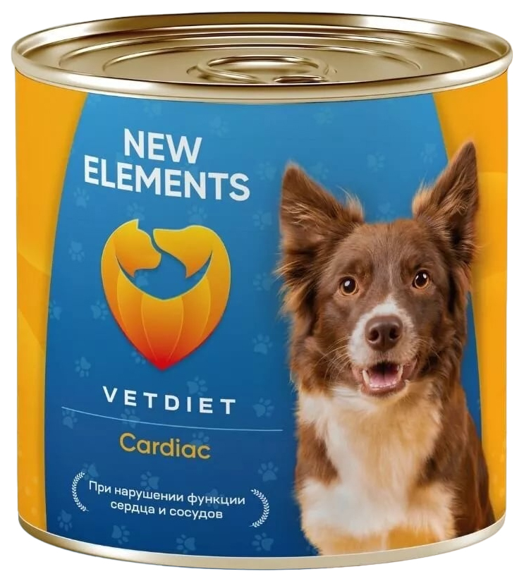 

Влажный корм для собак New Elements VETDIET Cardiac, морская рыба, 340 г