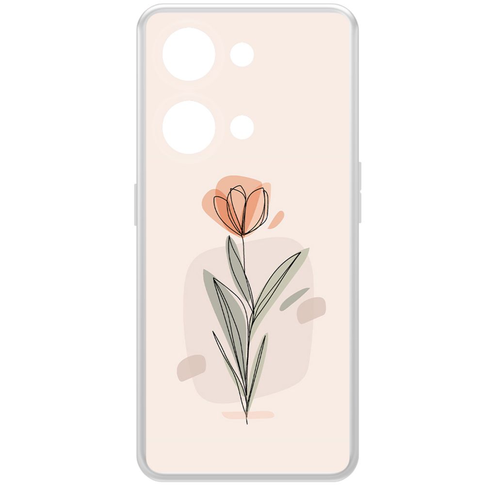 

Чехол-накладка Krutoff Clear Case Тюльпан для OnePlus Nord 3 5G, Прозрачный