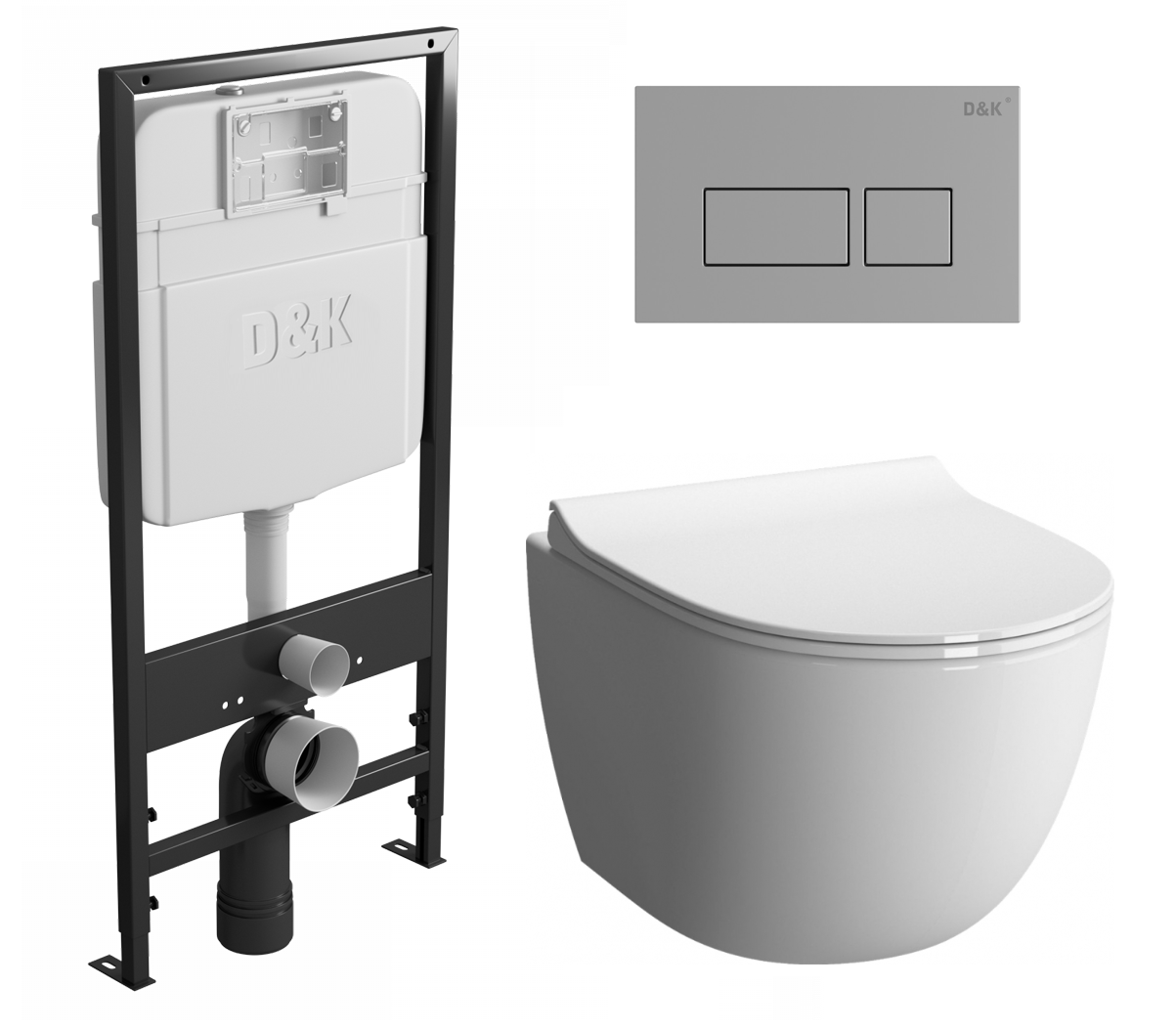 

Комплект: инсталляция D&K + унитаз VitrA Sento + кнопка хром, 524906